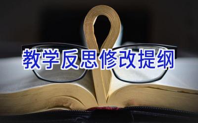 教学反思修改提纲