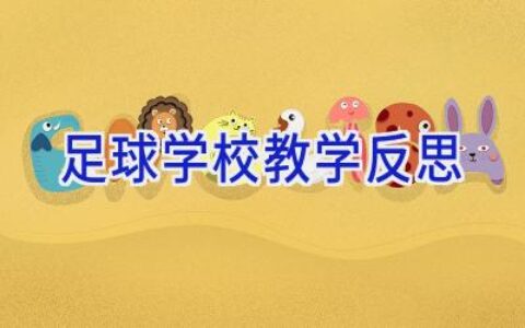 足球学校教学反思