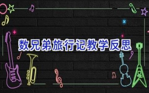 数兄弟旅行记教学反思